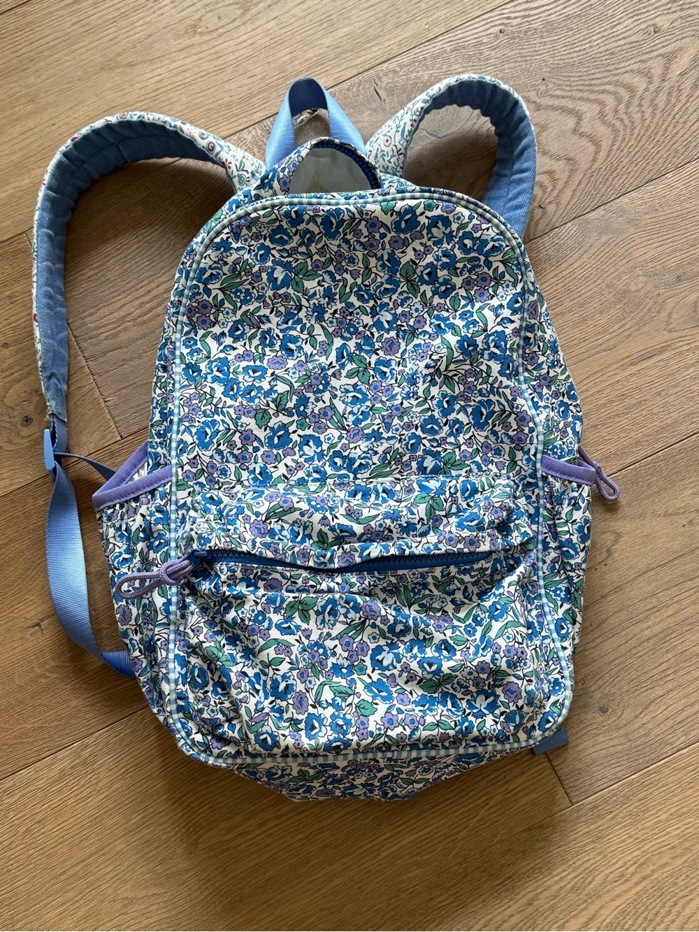 Crewcuts Floral Kids Backpack - Blue & Purple